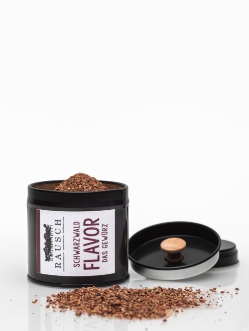 Schwarzwald Flavor Gewürz, geöffnete Dose
